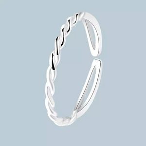 NEW 925 Silver Stacking Minimalist Twist Ring